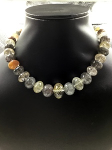 Perles de boule facettées en opale naturelle noire 11-19 mm pour la fabrication de bijoux fins, collier en pierres précieuses - Product Image 4