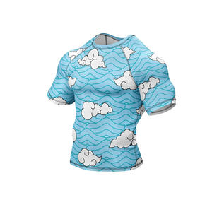 Ensemble de rashguard respirant au design unique, logo frontal, matière polyester/spandex, antibactérien, séchage rapide pour hommes adultes, best-seller - Product Image 6