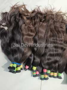 Extensiones de cabello humano sin procesar, máquina de paquetes de cabello humano de templo indio crudo, proveedor ondulado de doble trama, 100% - Product Image 4