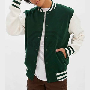 High Quality OEM Unisex Coated Canvas Winter Custom Custom Made Waterproof Windproof Street Wear Warm <b>Bomber</b> Letterman Baseball - Product Image 5