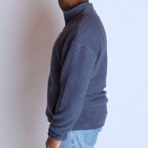 Quarter Zip <b>Fleece</b> Sweatshirt for Men Organic Cotton Men's Pullover <b>Teddy</b> Flannel Mens Sweatshirts Unisex Hoodies <b>Jumpers</b> - Product Image 5