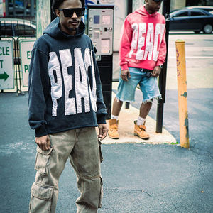 เสื้อฮู้ดผู้ชายผ้าฝ้าย100% เทอร์รี่ฝรั่งเศสดูทุกข์ซักและสวมใส่ - Product Image 5