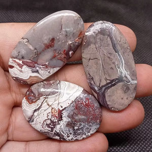 Vente en gros de cabochons d'agate en dentelle naturelle polie lisse pierres précieuses en vrac pour créateurs de bijoux - Product Image 1