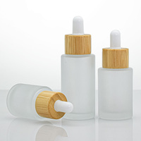 Flacons compte-gouttes en verre dépoli vides - Flacons de sérum rechargeables avec pipette pour emballage cosmétique