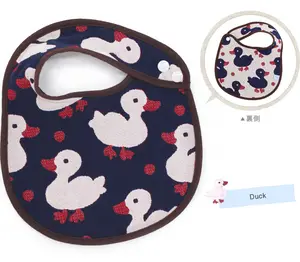 [Großhandels produkte] Hergestellt in Japan 5-lagiges Gaze-Baby-Lätzchen 25cm * 20cm Atmungsaktive Low-MOQ-Soft-Touch-Ente aus 100% Baumwolle