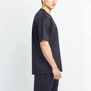 Poids lourd 100% sonnerie coton hommes t-shirt 400 GSM surdimensionné goutte épaule anti-rides respirant streetwear-chemise pour hommes - Product Image 6