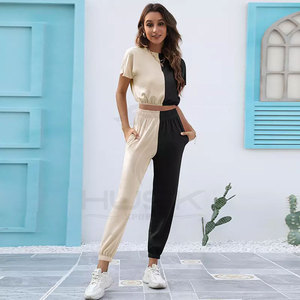 Chándal de moda con hombros descubiertos para mujer, chándal de doble Color, diseño personalizado, precio al por mayor, chándales de nuevo estilo - Product Image 6