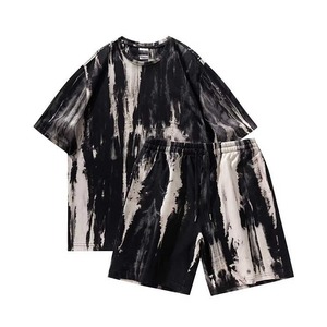 Heavyweight T Shirt and Shorts Set Summer Two Piece Outfit for <b>Men</b> Production Factory Screen Print Embroidery - Product Image 1