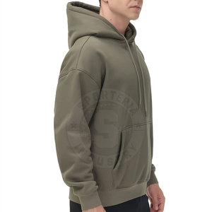 Sudadera con Capucha para Hombre, 100% Algodón, Diseño de Moda Invernal de Alta Calidad, Resistente al Viento, Ecológica, Color Sólido - Product Image 2