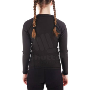Black Color Full Simple Plain Kids Rash Guard New Arrival MMA Rash Guard for Boy & Girls - Product Image 3