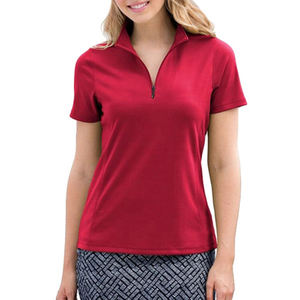 Design personnalisé femmes polos dames Slim Fit logo brodé femmes 100% coton polos - Product Image 1