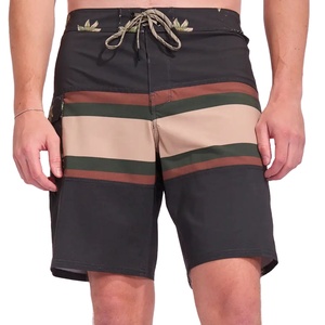Shorts de bain décontractés pour hommes en polyester écologique, avec logo frontal, motif uni, séchage rapide, respirant, anti-plis, service OEM, sport - Product Image 1