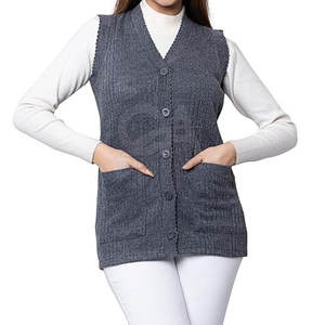 Knit <b>Vest</b> Top <b>for</b> Layering Custom Logo <b>Women</b> Sleeveless <b>Sweater</b> Fashion Ladies Sleeveless <b>Sweater</b> - Product Image 1