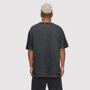 Personnalisable Acid Wash Graphic Oversize Hommes T-Shirt Vintage Heavyweight Blank avec Logo Design Formel Fabricant de Style - Product Image 6