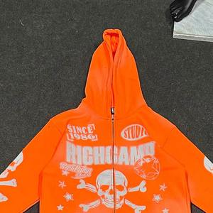 Chándales de invierno más vendidos Custom Sun Faded Acid Wash Puff Sweatsuit Set para hombres mujeres Sudadera con capucha a juego Jogger 100% algodón - Product Image 2