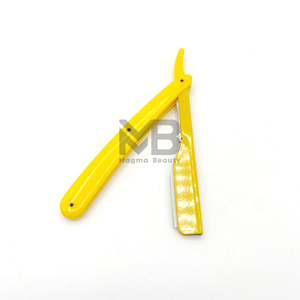 Maquinilla de afeitar de barbero recta plegable manual de etiquetado privado de cuidado personal para hombres - Product Image 2