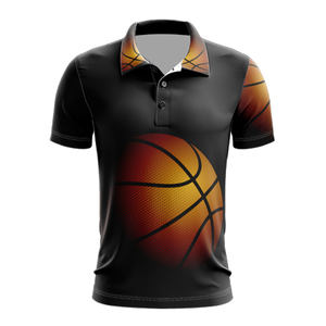 เสื้อกีฬาผู้ชายผ้าโพลีเอสเตอร์แห้งเร็วออกแบบได้ตามต้องการสำหรับโปโลเทนนิสโบว์ลิ่งกอล์ฟพิมพ์ลายและปักโลโก้ - Product Image 5