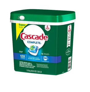 Detergente Auténtico para Lavavajillas Cascade Platinum Plus ActionPacs, Caja de 72 Unidades, Poder Avanzado para Combatir la Grasa, Venta al por Mayor - Product Image 1