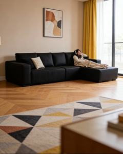 Juego de Sofás de Esponja de Alta Densidad Estilo Americano para Apartamentos Pequeños, Sofá <span class=keywords><strong>Cama</strong></span> Multifuncional Tipo <span class=keywords><strong>Chaise</strong></span> <span class=keywords><strong>Longue</strong></span> - Product Image 4