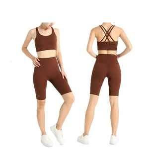 Women's High Quality <b>Seamless</b> Yoga <b>Set</b> Customized Light Weight Gym Fitness Wear Best Design High Stretch <b>Leggings</b> Solid Pattern - Product Image 3