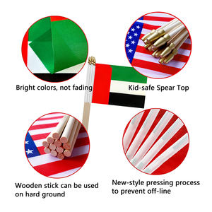 Personalizado <span class=keywords><strong>de</strong></span> madera <span class=keywords><strong>de</strong></span> plástico país Mini mano ondeando Emiratos Árabes Unidos UAE banderas - Product Image 4