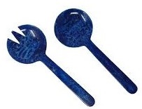 Servidor de ensaladas de resina vibrante con patrones de color de diseñador Utensilio de mesa hecho a mano para hogares con estilo y uso en banquetes - Product Image 2