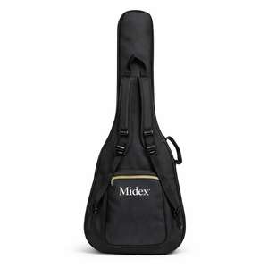 Soporte de guitarra acústica de plástico de 41 pulgadas, acolchado grueso, impermeable, con correa ajustable para el hombro y correa trasera, funda tipo gig bag. - Product Image 1