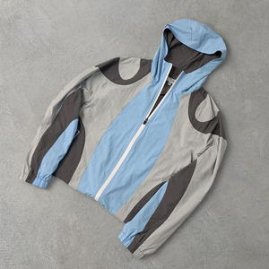 Prince Industry sur mesure hommes fermeture éclair vers le haut Polyester Nylon deux pièces coupe-vent ensemble court coupe décontractée été Nylon ensemble court - Product Image 2