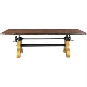 Modern <b>4</b>-Seater <b>Dining</b> Table <b>Set</b> with Industrial Design Acacia <b>Wood</b> & Iron Durable <b>Chairs</b> for <b>Dining</b> Room Living Room & Workshop - Product Image 6