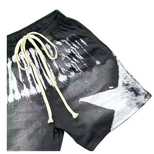 Shorts pour hommes en molleton français déchiré, respirant, à séchage rapide, couleur unie, 100% coton, écologiques, personnalisés - Product Image 5