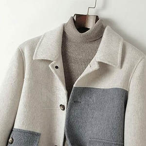 Long Sleeves <b>Slim</b> <b>Fit</b> <b>Men</b> Wool <b>Jackets</b> Winter Wear Breathable Light Weight <b>Men</b> Wool <b>Jackets</b> - Product Image 4