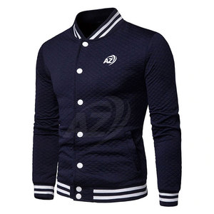 Veste Letterman de qualité supérieure pour hommes, tenue décontractée avec col montant-vêtements de gros - Product Image 2