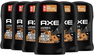 Desodorante en barra AXE para hombre, aroma a cuero y galletas, frescura ininterrumpida 48h, (Paquete de 6 x 50ml) - Product Image 3