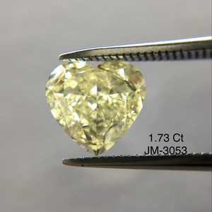 เพชรธรรมชาติสีเหลืองแฟนซี1.73กะรัตสดใสรูปหัวใจ VS1คมชัดเพชรหลวมธรรมชาติจากอินเดียสำหรับการทำเครื่องประดับ - Product Image 1