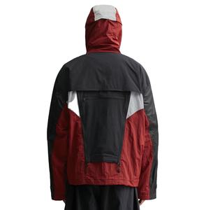 100% haute qualité hommes décontracté vêtements de rue coupe ajustée coupe-vent veste couleur unie avec col montant et contraste mince épaisseur - Product Image 2