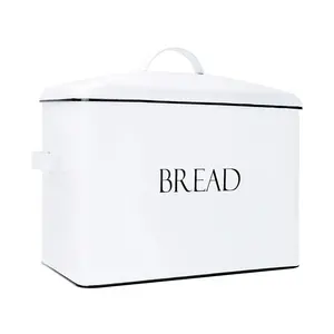 Bread Box New rectangle shape Bread Box And Bins For Kitchen Accessories New Look Bread Box hot selling Metal Bin low price moq