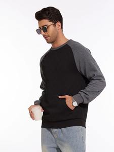 Jersey con capucha de invierno para hombre y mujer con bolsillo de canguro, colores de contraste sólidos, impresión Digital, forro polar de algodón 100% - Product Image 5