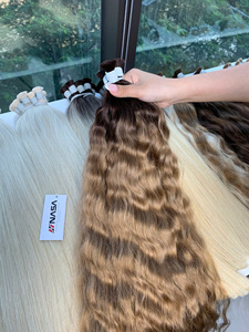 Extensiones de Cabello Humano Virgen de Calidad de Lujo, 100 g, Ondulado Natural, 30 Pulgadas, Color Marrón, Puntas Doblemente Tramadas, Sedosas, Sin Caída - Product Image 4