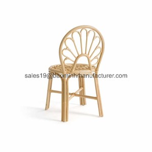 เก้าอี้เด็กทำมือหวายมีดอกไม้น่ารักปรับสีเองสำหรับรับประทานอาหารและโรงแรมผลิตจากเวียดนาม - Product Image 5