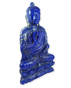 Estatua de lapislázuli Natural tallada de Buda, estatua de cristal de piedra preciosa, escultura exclusiva Art Deco, figurita para decoración del hogar - Product Image 2