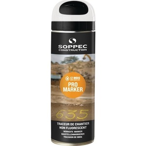 SOPPEC 500 ml White Construction Site Marking Spray Pro <b>Marker</b> <b>Pen</b> for Site Identification - Product Image 1