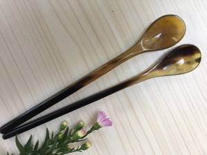 Cuillère en corne de buffle naturelle, faite à la main, polie, style amour, de haute qualité, écologique, pour la cuisine et le service - Product Image 6