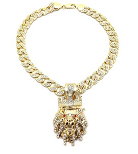 Cadena Cubana Personalizada con Diamantes Cultivados en Laboratorio y Colgante con Letra DM, Juego de Collares de Plata de Ley 925 para Hombre - Product Image 1