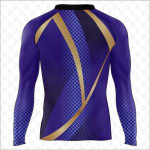 Color y tamaño personalizados para hombre, protector de erupción profesional de secado rápido, transpirable, para surf, natación, UV50 +, protectores de erupción personalizados - Product Image 6