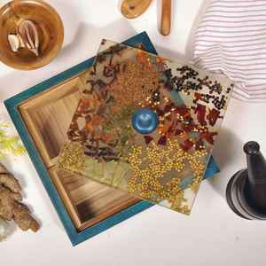 Bandejas y Tazones de Resina Epoxi Premium para Fiestas, Elegantes para Servir, Decoración Festiva para el Hogar, Colecciones de Regalos de Lujo, Opciones Personalizables - Product Image 1