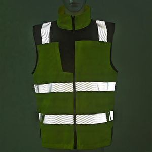 <b>Reflective</b> ANSI Class 2 Waterproof Safety Vest High Visibility Strip Design Cotton/Nylon/Polyester <b>Material</b> Clothing - Product Image 3