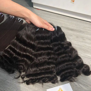 100% extensiones de cabello Remy vietnamita crudo Super doble cabello crudo venta al por mayor estilo Peruano ondas extensiones de cabello humano - Product Image 1