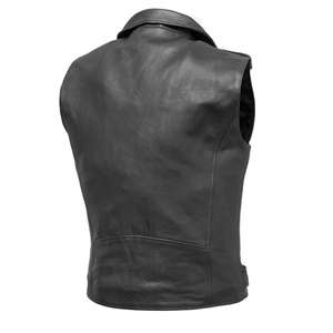 Gilet de motard en cuir classique pour homme 2024, veste de moto élégante sans manches - Product Image 2