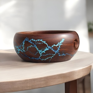 Cuenco de hilo de resina de tendencia industrial, cuenco de ganchillo de diseño único de resina grande para soporte de hilo, ganchillo de punto para Decoración - Product Image 4