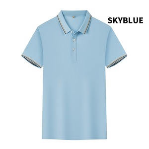 Polo pour hommes de qualité supérieure 240 GSM mélange de coton texture douce et respirante vêtements décontractés élégants OEM ODM broderie logo usine directe - Product Image 3